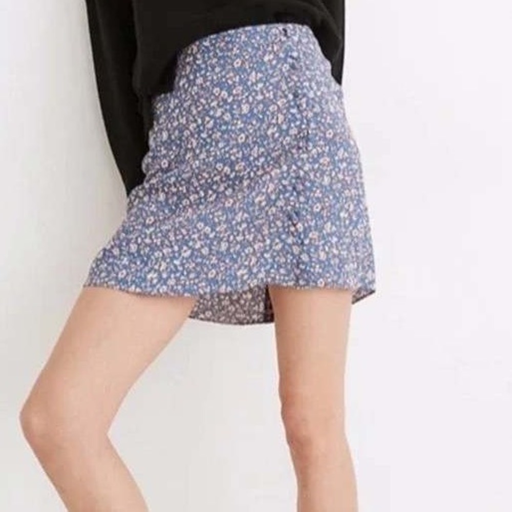 MADEWELL Porch Side‎ Button Down Floral Summer Vines Mini Skirt 00 Cottagecore